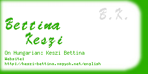bettina keszi business card